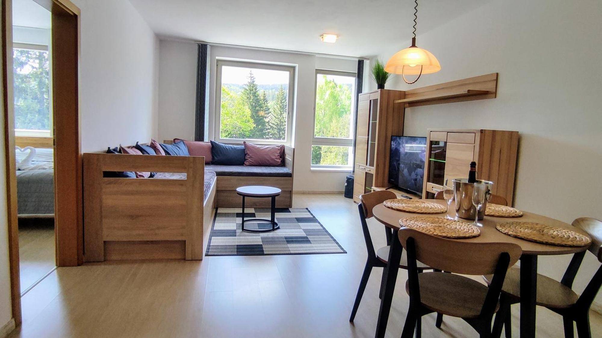 Horsky Rodinny Apartman: Mountain Family Retreat With Wellness & Terrace * Harrachov